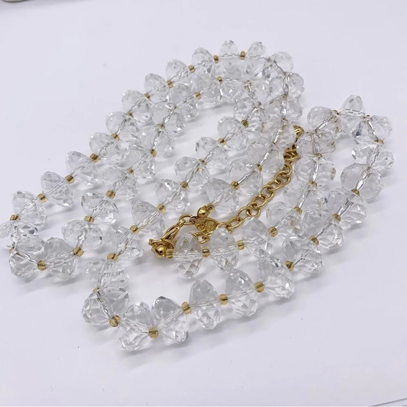 Joan Rivers Faceted Resin Lucite Beaded Necklace - Picture 1 of 3